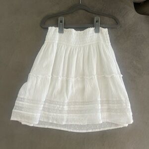 Hollister White A-Line Skirt